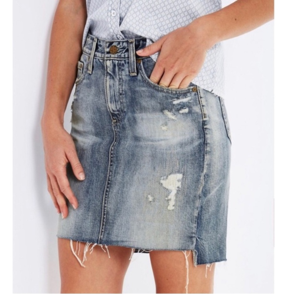 Ag Adriano Goldschmied The Erin Pencil Jean Skirt Size 31R, 100% Cotton